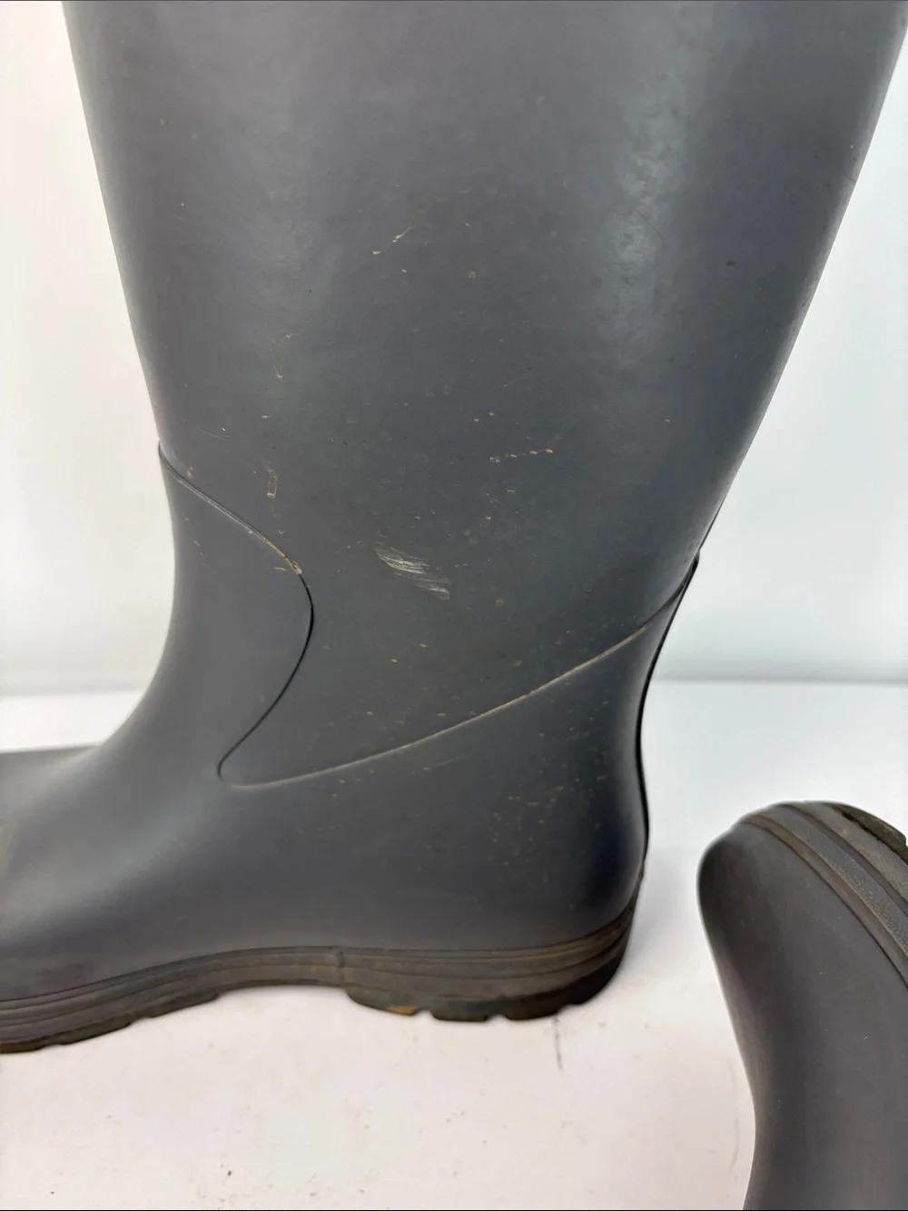 🪃 Helly Hansen Veierland 2 Matte Gray Tall Rain Boots with Light Blue Logo